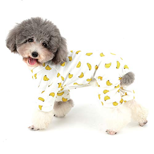 Ranphy Hunde Pyjama, Baumwolle, niedliches Rautenmuster, britischer Stil Hunde Schlafkleidung Kleidung von Ranphy