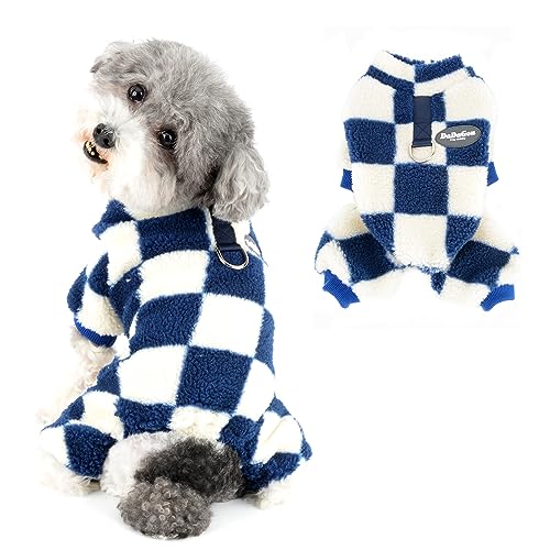 Ranphy Karierter Hunde-Pyjama für kleine Hunde, Jungen, Mädchen, Haustier-Pyjama, Polarfleece, Welpenpyjama mit D-Ring, weich, warm, bequem, Herbst, Winter, Pullover, Chihuahua, Yorkie, Katze, Ranphy Karierter Hunde-Pyjama für kleine Hunde, Jungen, Mädchen, Haustier-Pyjama, Polarfleece, Welpenpyjama mit D-Ring, weich, warm, bequem, Herbst, Winter, Pullover, Chihuahua, Yorkie, Katze, von Ranphy