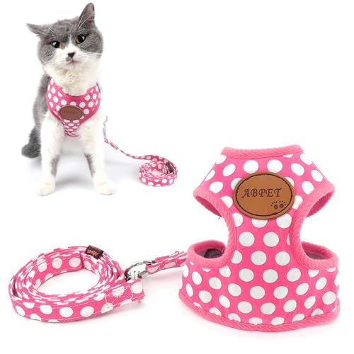 Ranphy Katzengeschirr, ausbruchsicher, für kleine Hunde und Leine, kein Ziehen, weiches Netzgewebe, gepolstert, verstellbar, für den Außenbereich, Rosa, Größe S Ranphy Katzengeschirr, ausbruchsicher, für kleine Hunde und Leine, kein Ziehen, weiches Netzgewebe, gepolstert, verstellbar, für den Außenbereich, Rosa, Größe S von Ranphy