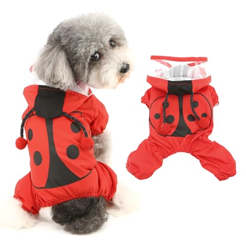 Ranphy Niedlicher Vierbeiner-Regenmantel für Welpen, mit transparenter Kapuze, Haustier-Overall, Regenjacke für kleine Hunde und Katzen, wasserdicht, leicht, mit Ring, Hunde-Regenponcho, Yorkie, Ranphy Niedlicher Vierbeiner-Regenmantel für Welpen, mit transparenter Kapuze, Haustier-Overall, Regenjacke für kleine Hunde und Katzen, wasserdicht, leicht, mit Ring, Hunde-Regenponcho, Yorkie, von Ranphy