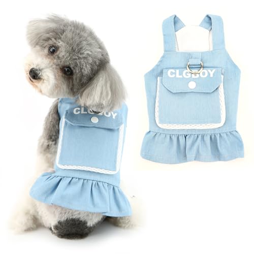Ranphy Passende Kleidung für Hunde, Denim, Haustiergeschirr, Kleid, Welpenweste, Hemd für kleine Hunde, Mädchen, Jungen, Urlaub, Party, Blau, Hunde-Outfits, Chihuahua, Yorkie, Katze, Kleidung, Ranphy Passende Kleidung für Hunde, Denim, Haustiergeschirr, Kleid, Welpenweste, Hemd für kleine Hunde, Mädchen, Jungen, Urlaub, Party, Blau, Hunde-Outfits, Chihuahua, Yorkie, Katze, Kleidung, von Ranphy