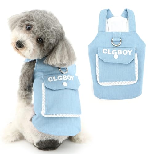 Ranphy Passende Kleidung für Hunde, Denim, Haustiergeschirr, Kleid, Welpenweste, Hemd für kleine Hunde, Mädchen, Jungen, Urlaub, Party, Blau, Hunde-Outfits, Chihuahua, Yorkie, Katze, Kleidung, Ranphy Passende Kleidung für Hunde, Denim, Haustiergeschirr, Kleid, Welpenweste, Hemd für kleine Hunde, Mädchen, Jungen, Urlaub, Party, Blau, Hunde-Outfits, Chihuahua, Yorkie, Katze, Kleidung, von Ranphy