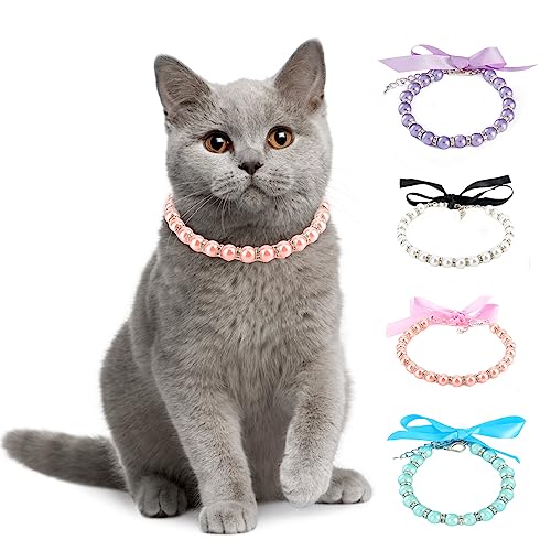 Ranphy Pet Pearl Necklace for Small Dogs and Cats Adjustable Pet Fancy Pearls Jewelry Bling Rhinestones Collar with Bowtie Chihuahua York Girl Clothing Wedding Dress Accessories, Pink, M Ranphy Pet Pearl Necklace for Small Dogs and Cats Adjustable Pet Fancy Pearls Jewelry Bling Rhinestones Collar with Bowtie Chihuahua York Girl Clothing Wedding Dress Accessories, Pink, M von Ranphy