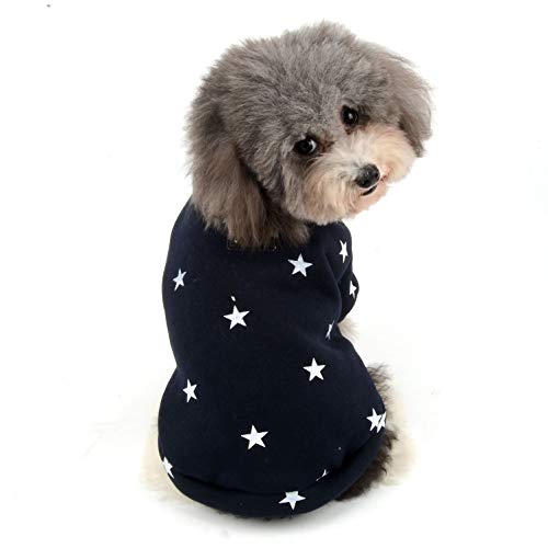 Ranphy Hundepullover aus Fleece, für kleine Hunde, für Chihuahua, Baumwolle, Gr. XL, Blau von Ranphy
