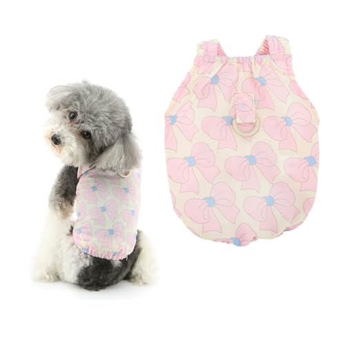 Ranphy Shirt für kleine Hunde mit Schleife, niedliches Welpen-T-Shirt, weiche Haustierkleidung, atmungsaktiv, für Frühling und Sommer, Chihuahua, Yorkie, Katzen, Rosa, Größe M Ranphy Shirt für kleine Hunde mit Schleife, niedliches Welpen-T-Shirt, weiche Haustierkleidung, atmungsaktiv, für Frühling und Sommer, Chihuahua, Yorkie, Katzen, Rosa, Größe M von Ranphy