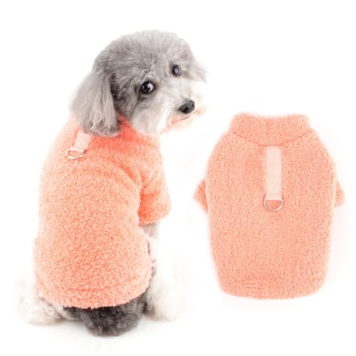 Ranphy Solider Hunde-Fleecepullover für kleine Hunde, Mädchen, Jungen, warmes Haustier-Outfit, Welpenweste mit D-Ring, weicher Herbst-/Wintermantel, Chihuahua, Yorkie, Pullover, Katzenbekleidung, Ranphy Solider Hunde-Fleecepullover für kleine Hunde, Mädchen, Jungen, warmes Haustier-Outfit, Welpenweste mit D-Ring, weicher Herbst-/Wintermantel, Chihuahua, Yorkie, Pullover, Katzenbekleidung, von Ranphy