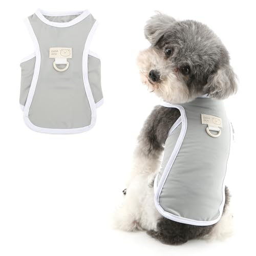 Ranphy Sonnenschutzshirt für Haustiere, für XS, kleine Hunde, Welpen, cooles Tanktop mit Ring für die Leine, Yorkie, Chihuahua, Sommerkleidung, Katzenkleidung, Outdoor-Spaziergänge, Wandern, Grau Ranphy Sonnenschutzshirt für Haustiere, für XS, kleine Hunde, Welpen, cooles Tanktop mit Ring für die Leine, Yorkie, Chihuahua, Sommerkleidung, Katzenkleidung, Outdoor-Spaziergänge, Wandern, Grau von Ranphy