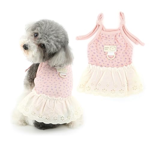 Ranphy Süßes Hundekleid mit Blumenmuster, klassische Spitzenkleider für Hunde, weich, Sommer, Welpen, Prinzessinnenrock, modisches Hunde-Shirt, Kleidung, Katzen, Chihuahua, Yorkie für kleine Hunde, Ranphy Süßes Hundekleid mit Blumenmuster, klassische Spitzenkleider für Hunde, weich, Sommer, Welpen, Prinzessinnenrock, modisches Hunde-Shirt, Kleidung, Katzen, Chihuahua, Yorkie für kleine Hunde, von Ranphy