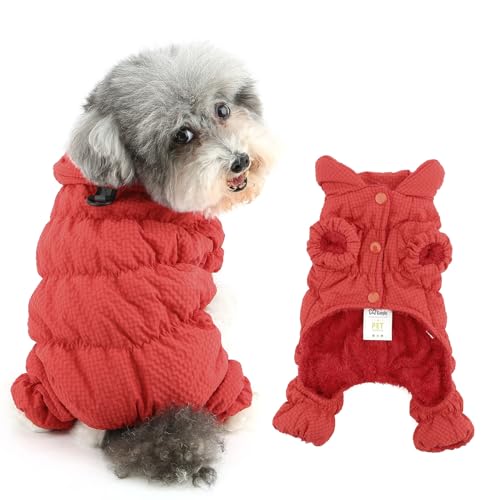 Ranphy Wasserdichter karierter Wintermantel, Overall für kleine Hunde, gepolstert, mit Fleece gefüttert, Welpenschneejacke, vollständige Abdeckung, Schneeanzug mit Beinen, Yorkie, Chihuahua, kaltes Ranphy Wasserdichter karierter Wintermantel, Overall für kleine Hunde, gepolstert, mit Fleece gefüttert, Welpenschneejacke, vollständige Abdeckung, Schneeanzug mit Beinen, Yorkie, Chihuahua, kaltes von Ranphy