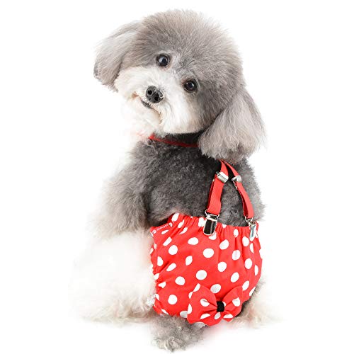 Ranphy Wiederverwendbare Hundewindeln läufigkeitshose Schutzhose mit Hosenträgern Hygieneunterhose Höschen für weiblichen Welpe und Hündinnen Haustiere Ranphy Wiederverwendbare Hundewindeln läufigkeitshose Schutzhose mit Hosenträgern Hygieneunterhose Höschen für weiblichen Welpe und Hündinnen Haustiere von Ranphy