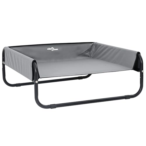Rantry Erhöhtes Hundebett Hellgrau ML Oxford Stoff und Stahl Hundebett Model42008209 von Rantry
