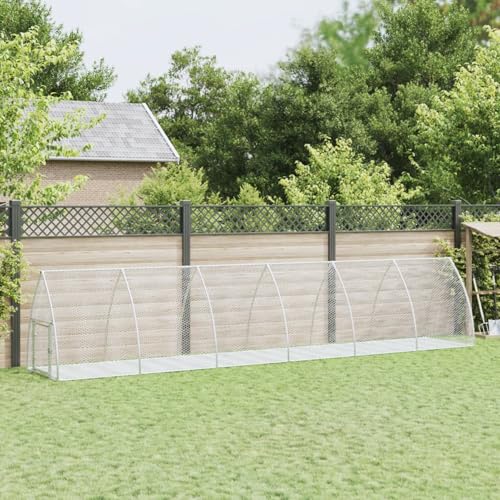 Rantry Hasenstall Silbern 600x105x120 cm Verzinkter Stahl Haustierkäfig Model3281529 von Rantry