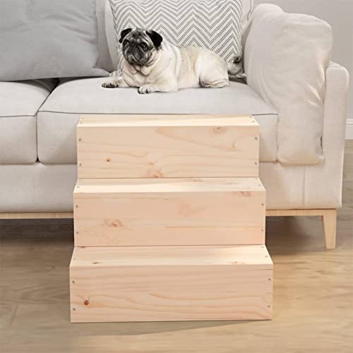 Rantry Haustiertreppe 40 x 37,5 x 35 cm aus massivem Kiefernholz, Innenmöbel für Wohnzimmer, Büro, Schlafzimmer Rantry Haustiertreppe 40 x 37,5 x 35 cm aus massivem Kiefernholz, Innenmöbel für Wohnzimmer, Büro, Schlafzimmer von Rantry
