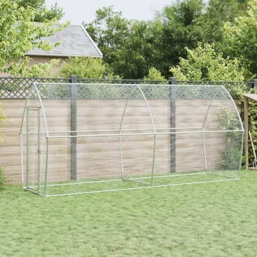 Rantry Hühnerkäfig Silber 400 x 105 x 182 cm aus verzinktem Stahl, Tierkäfig für Hühner im Außenbereich für Geflügel, Hühnerstall, Kaninchen Rantry Hühnerkäfig Silber 400 x 105 x 182 cm aus verzinktem Stahl, Tierkäfig für Hühner im Außenbereich für Geflügel, Hühnerstall, Kaninchen von Rantry