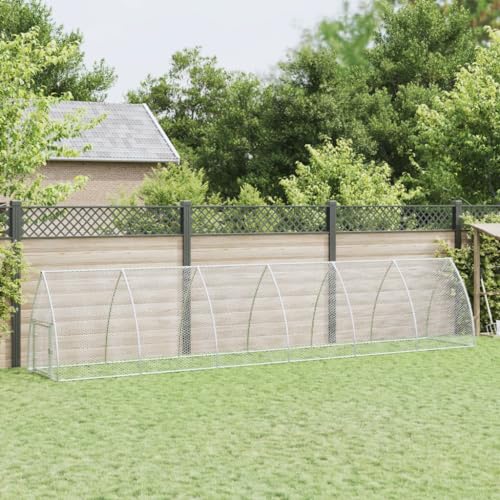 Rantry Hühnerkäfig Silber 600 x 105 x 120 cm aus verzinktem Stahl, Tierkäfig für Hühner im Außenbereich für Geflügel, Hühnerstall, Kaninchen Rantry Hühnerkäfig Silber 600 x 105 x 120 cm aus verzinktem Stahl, Tierkäfig für Hühner im Außenbereich für Geflügel, Hühnerstall, Kaninchen von Rantry