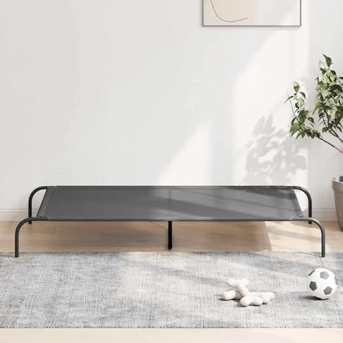 Rantry Hundebett Erhöht Grau 150x90x20 cm Textilene und Stahl Hundebett Model42000845 von Rantry