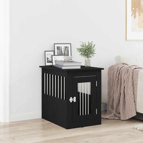 Rantry Hundebox-Möbel Schwarze Eiche 62 x 45 x 59 cm Holzwerkstoff Haustierbedarf Model862174 von Rantry