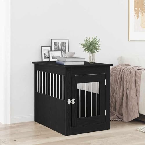 Rantry Hundebox-Möbel Schwarze Eiche 75 x 55 x 65 cm Holzwerkstoff Haustierbedarf Model862175 von Rantry