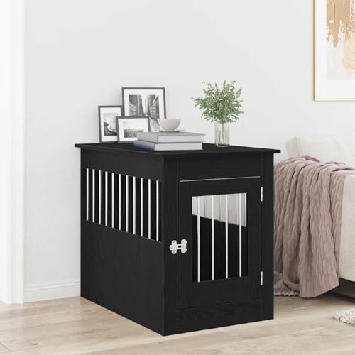 Rantry Hundebox-Möbel Schwarze Eiche 80 x 55 x 68 cm Holzwerkstoff Haustierbedarf Model862176 von Rantry