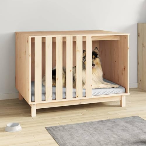 Rantry Hundehütte 100x70x72 cm Massivholz Kiefer Hundehütte Outdoor Model822491 von Rantry