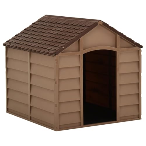 Rantry Hundehütte Braun 71x71,5x68 cm PP Hundehütte Outdoor Model316180 Rantry Hundehütte Braun 71x71,5x68 cm PP Hundehütte Outdoor Model316180 von Rantry
