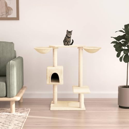 Rantry Katzenbaum mit Kratzbaum Creme 82 cm, Katzenspielzeug, Katzenspielzeug, Kratzbaum für Katzen, Kratzbaum Rantry Katzenbaum mit Kratzbaum Creme 82 cm, Katzenspielzeug, Katzenspielzeug, Kratzbaum für Katzen, Kratzbaum von Rantry