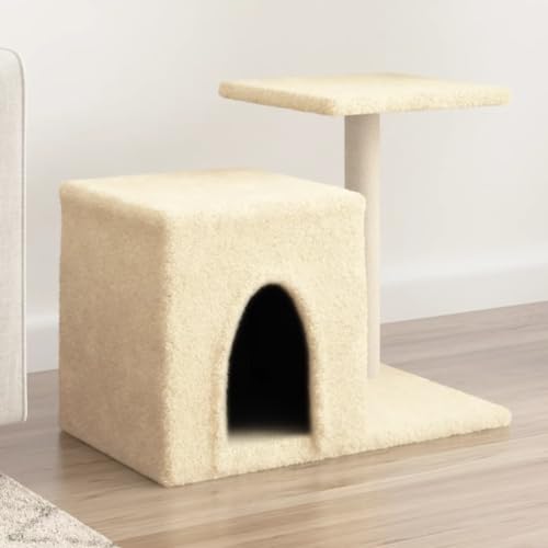 Rantry Katzenbaum mit Kratzbaum aus Sisal, Creme, 50,5 cm, Katzenspielzeug, Katzenspielzeug, Kratzbaum für Katzen, Kratzbaum Rantry Katzenbaum mit Kratzbaum aus Sisal, Creme, 50,5 cm, Katzenspielzeug, Katzenspielzeug, Kratzbaum für Katzen, Kratzbaum von Rantry