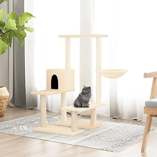 Rantry Katzenbaum mit Kratzbaum aus Sisal Creme 94,5 cm, Katzenspielzeug, Katzenspielzeug, Kratzbaum für Katzen, Kratzbaum Rantry Katzenbaum mit Kratzbaum aus Sisal Creme 94,5 cm, Katzenspielzeug, Katzenspielzeug, Kratzbaum für Katzen, Kratzbaum von Rantry