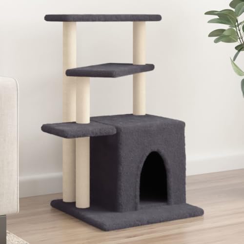 Rantry Katzenbaum mit Kratzbaum aus Sisal Dunkelgrau 83,5 cm, Katzenspielzeug, Katzenspielzeug, Kratzbaum für Katzen, Kratzbaum Rantry Katzenbaum mit Kratzbaum aus Sisal Dunkelgrau 83,5 cm, Katzenspielzeug, Katzenspielzeug, Kratzbaum für Katzen, Kratzbaum von Rantry