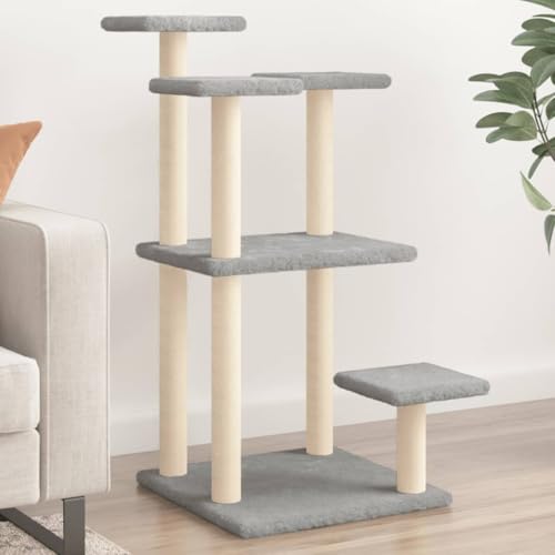 Rantry Kratzbaum für Katzen mit Plattformen Hellgrau 98,5 cm, Rantry Kratzbaum für Katzen mit Plattformen Hellgrau 98,5 cm, von Rantry