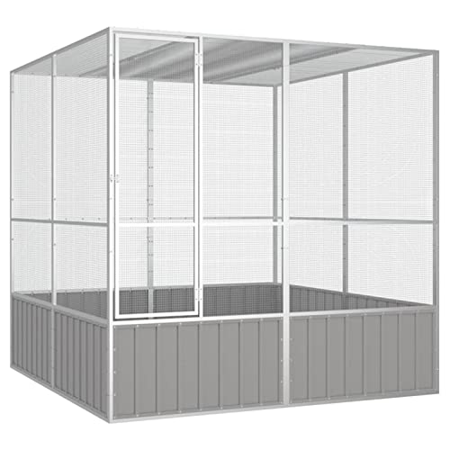 Rantry Mobiler Vogelkäfig grau 213,5 x 217,5 x 211,5 cm Stahl verzinkt Rantry Mobiler Vogelkäfig grau 213,5 x 217,5 x 211,5 cm Stahl verzinkt von Rantry