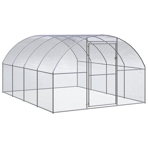 Rantry Outdoor-Hühnerstall 3x4x2 m Verzinkter Stahl Hühnerstall Model3095464 von Rantry