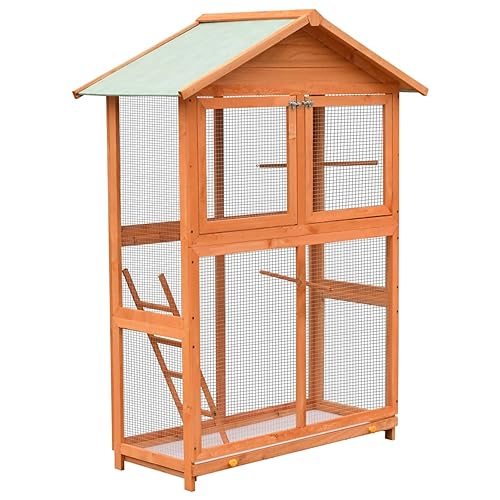 Rantry Vogelkäfig aus Kiefernholz und Fichte, 125,5 x 59,5 x 164 cm, Tierkäfig für Hühner, Kaninchen, Dekoration für Möbel, Zimmer Rantry Vogelkäfig aus Kiefernholz und Fichte, 125,5 x 59,5 x 164 cm, Tierkäfig für Hühner, Kaninchen, Dekoration für Möbel, Zimmer von Rantry