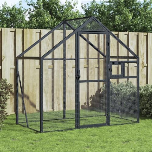 Rantry Voliere Anthrazit 179x100x185 cm Aluminium Vogelh?uschen Model152260 Rantry Voliere Anthrazit 179x100x185 cm Aluminium Vogelh?uschen Model152260 von Rantry