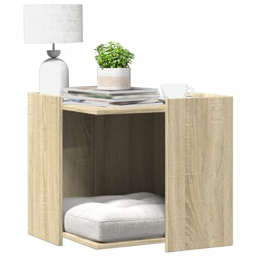 Rantry Zaun für Katzentoilette, Sonoma-Eiche, 53 x 53 x 51 cm, aus Spanplatte, Innenmöbel für Wohnzimmer, Büro, Schlafzimmer Rantry Zaun für Katzentoilette, Sonoma-Eiche, 53 x 53 x 51 cm, aus Spanplatte, Innenmöbel für Wohnzimmer, Büro, Schlafzimmer von Rantry