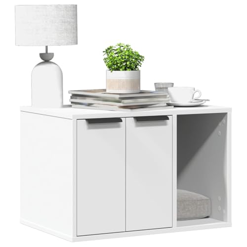 Rantry Zaun für Katzentoilette, weiß, 60 x 40 x 40 cm, aus Spanplatte, Innenmöbel für Wohnzimmer, Büro, Schlafzimmer Rantry Zaun für Katzentoilette, weiß, 60 x 40 x 40 cm, aus Spanplatte, Innenmöbel für Wohnzimmer, Büro, Schlafzimmer von Rantry