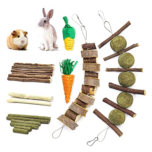 7-teiliges Kauspielzeug Kaninchen für Leckerlis, Grasstäbchen, Holzzweige für Kaninchen, Chinchilla, Streifenhörnchen, Kauspielzeug zum Zähneknirschen, hängend, natürliches Timothy-Holz 7-teiliges Kauspielzeug Kaninchen für Leckerlis, Grasstäbchen, Holzzweige für Kaninchen, Chinchilla, Streifenhörnchen, Kauspielzeug zum Zähneknirschen, hängend, natürliches Timothy-Holz von Ranuw