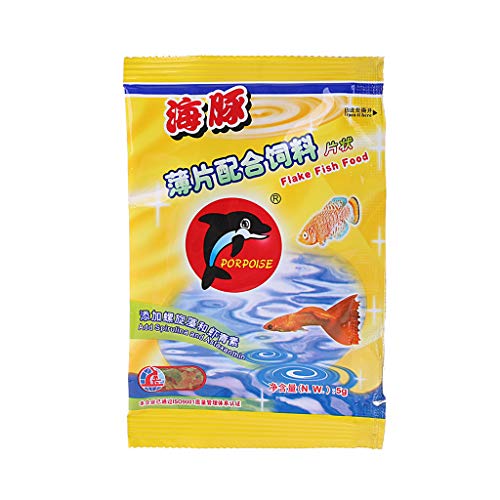 Futterfutter Salzlake Protein Flocken Fischfutter 5g Natürliches Protein Leckerli für Aquarienfische Fische Futter von Ranuw