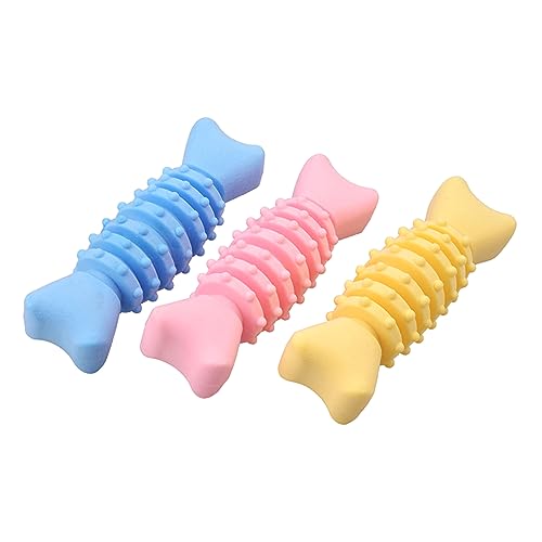 Pet Chew Toy Soft Teething Bone Dog Teeth Clean TPR Fishbones Toy Aggressive Chewers Dog Interactive Biting Chewing Toy Dog Toothbrush Teeth Cleaning Toy For Dogs Safe Dog Toy Bone Biteresistant Dog von Ranuw