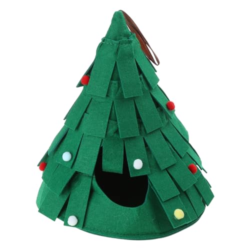 Ranuw Hamsterhaus Kleintier-Verstecken aus Filz für Rennmäuse Chinchillas Warmes Bett Mini Weihnachtsbaum Modell Warm halten von Ranuw