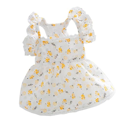 Ranuw Haustier Hund Kleid Sommer Dünne Kleidung Kleine Haustier Prinzessin Spitzenkleider Mode Party Kleider Für Bichon Katze Pullover Kostüm Blumen Haustier Kleid Haustier Kleidung von Ranuw