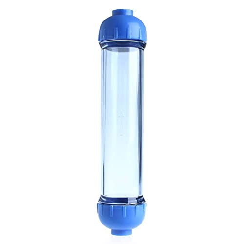 Ranuw Klares Gehäuse Ersatz Für Umkehrosmose Wasserfiltersystem Unter Der Spüle Zu Hause Trinkwasser 1/4-Zoll Schnellkupplungsanschlüsse Aquarium Heizung Licht Thermometer Pflanzen Luftpumpe von Ranuw