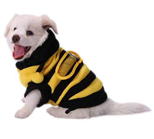 Ranvi Dog Bee Kostüm Pet Cute Hoodies Welpenkleidung Cat Bumblebee für kleine und mittlere Hunde(XXL) von Ranvi
