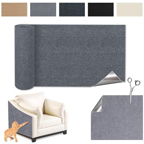 Kratzmatte Katze Selbstklebend - Kratzschutz Sofa Anti Kratz Folie Kratzwand für Katzen Frei DIY Geschnitten 40x200CM Grau Kratzmatte Katze Selbstklebend - Kratzschutz Sofa Anti Kratz Folie Kratzwand für Katzen Frei DIY Geschnitten 40x200CM Grau von Raqieman