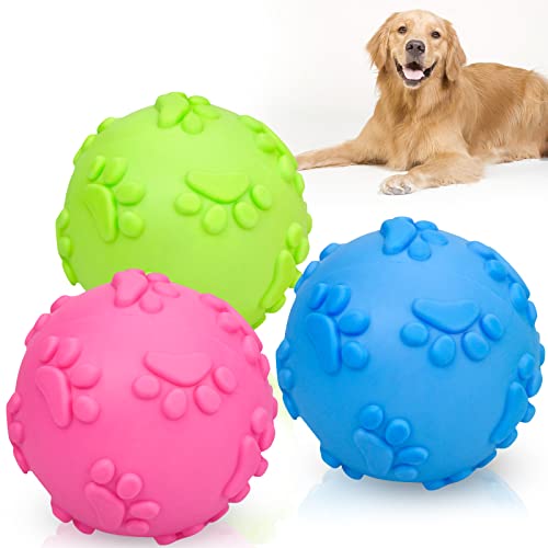 Rarihem 3 Stück Kauspielzeug Ball für Hunde, Spielzeugbälle für Hunde, interaktives Spielzeug für Haustiere Rarihem 3 Stück Kauspielzeug Ball für Hunde, Spielzeugbälle für Hunde, interaktives Spielzeug für Haustiere von Rarihem