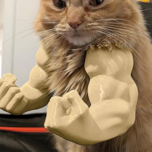 Ratpzou Lustige Katze Mit Muskulösen Armen - 3D -gedruckte Katze -Halsarme Mit Muskeln, Kätzchen Interactive Toy Creative Decoration Requisiten, Für Kätzchen Halloween Und Geburtstagsfeiern Ratpzou Lustige Katze Mit Muskulösen Armen - 3D -gedruckte Katze -Halsarme Mit Muskeln, Kätzchen Interactive Toy Creative Decoration Requisiten, Für Kätzchen Halloween Und Geburtstagsfeiern von Ratpzou