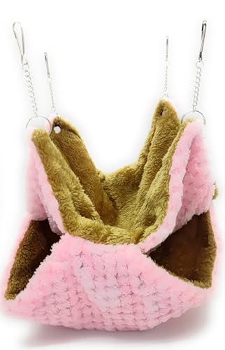 RatsLive® Nagetier Hängematte/Kleintierbett für Ratten, Hamster, Chinchillas und Eichhörnchen 33 × 33 cm (Pink) von RatsLive