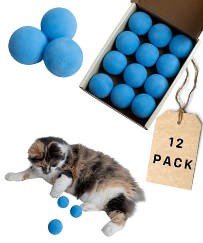 Rawry Schaumstoffball Katzenspielzeug – 1 Dutzend blaues Dutzend von Rawry