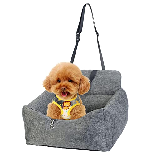 Haustier-Autositz, tragbare Reisetaschen für Hunde und Katzen, Zweck, graues Leinen, Autohütte, waschbar, Hunde-/Katzensitz, Armlehnensitz für Hunde und Katzen Haustier-Autositz, tragbare Reisetaschen für Hunde und Katzen, Zweck, graues Leinen, Autohütte, waschbar, Hunde-/Katzensitz, Armlehnensitz für Hunde und Katzen von Raxove