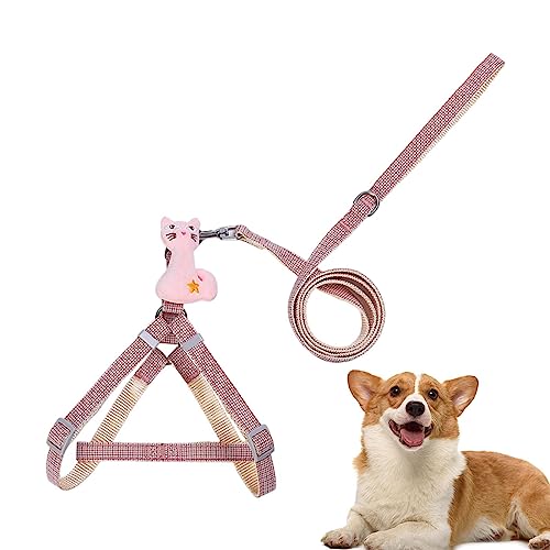 Hundegeschirr für Welpen | Hundegeschirr Hund - Strapazierfähiges und verstellbares, leicht zu kontrollierendes Hundegeschirr für mittelgroße Hunde, kein Ziehen, niedliches Raxove von Raxove